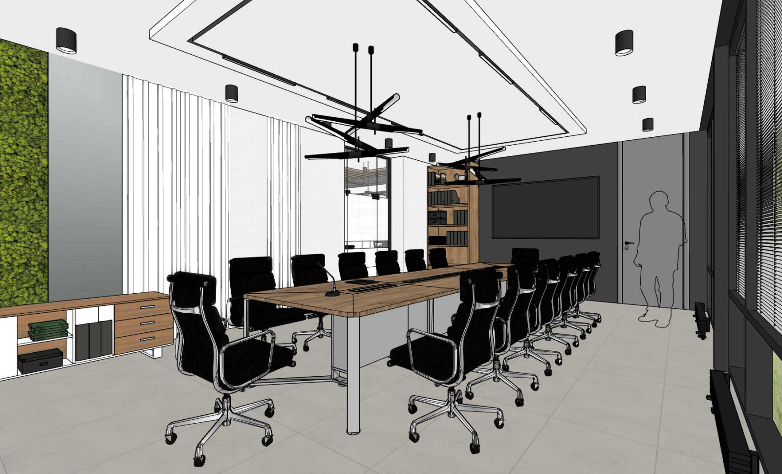 Офис для компании Изовол (экспресс-проект, скетчап)