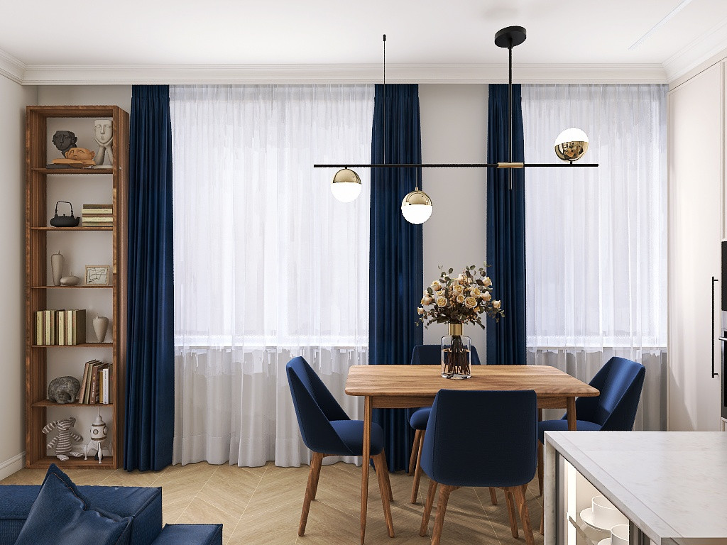 Кухня-гостиная в стиле Современная классика