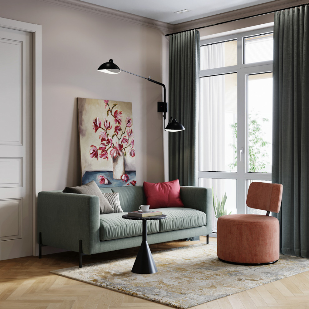 Двухкомнатная квартира для девушки с нотками Востока