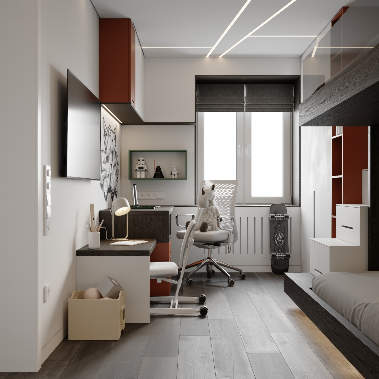 Небольшая детская для двух детей