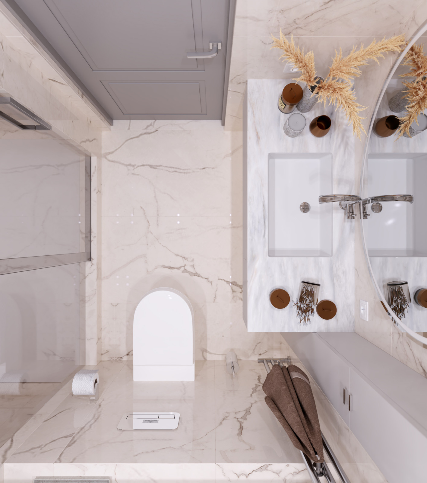 Дизайн интерьера квартиры. 168 кв.м. Soft contrasts.