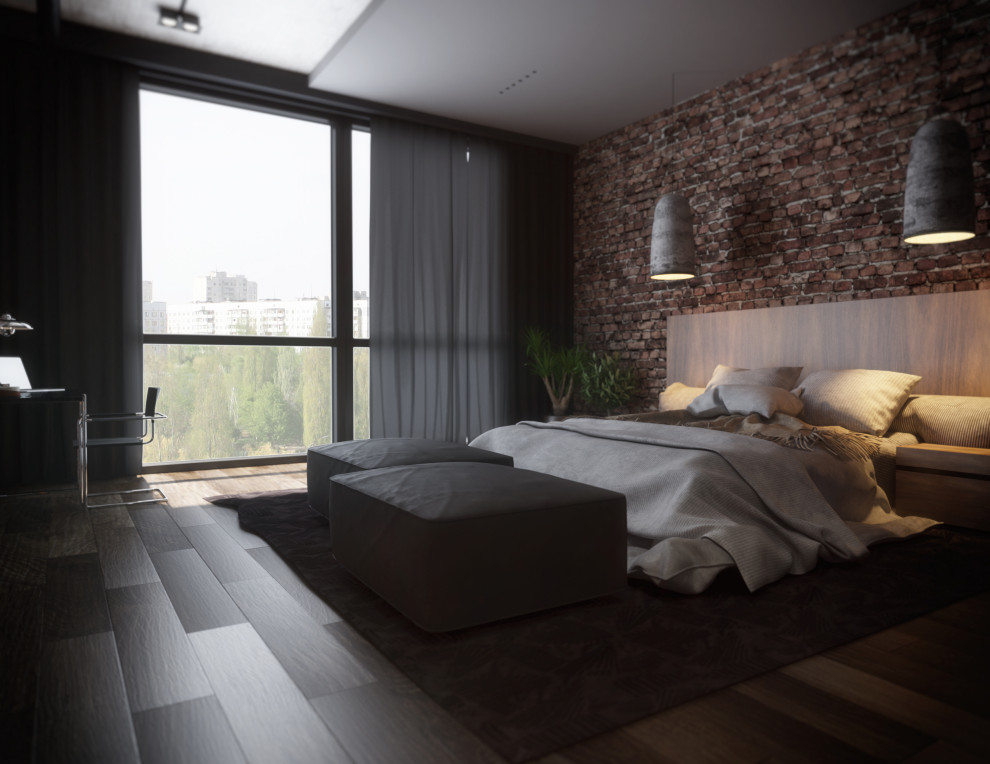 Легкий индустриальный лофт интерьер в «трешке».