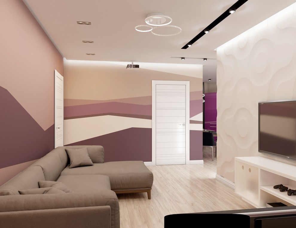 Дизайн - проект 3к. кв. 75 м2 для молодой пары в ЖК Крылья