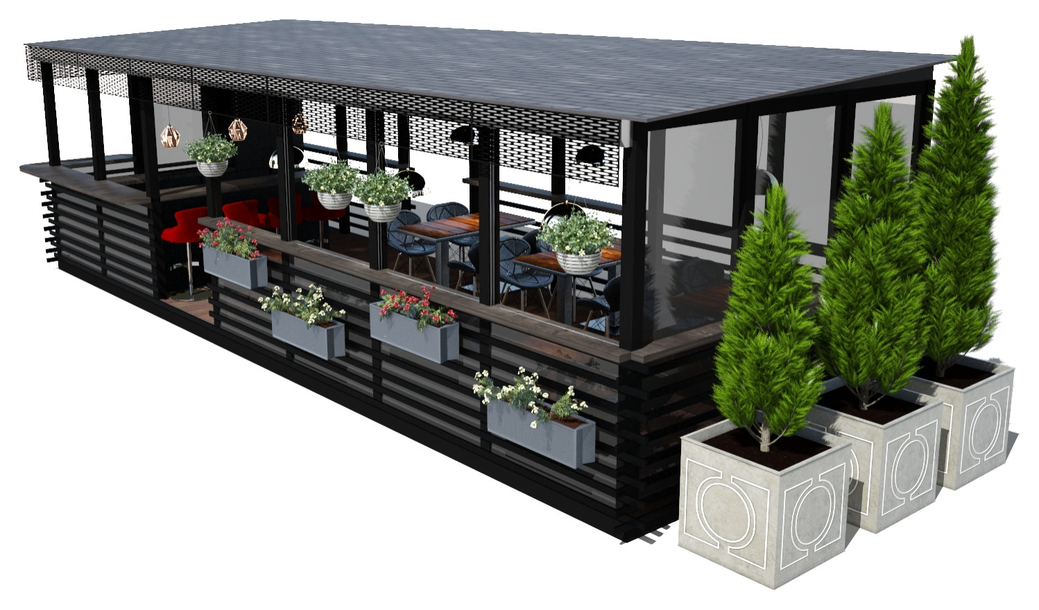 Заказ на визуализации обеденной террасы и кофе-бара