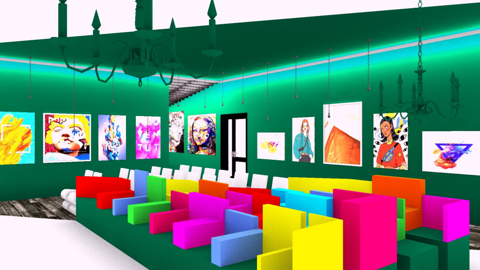 Обложка проекта: интерьер учебного заведения