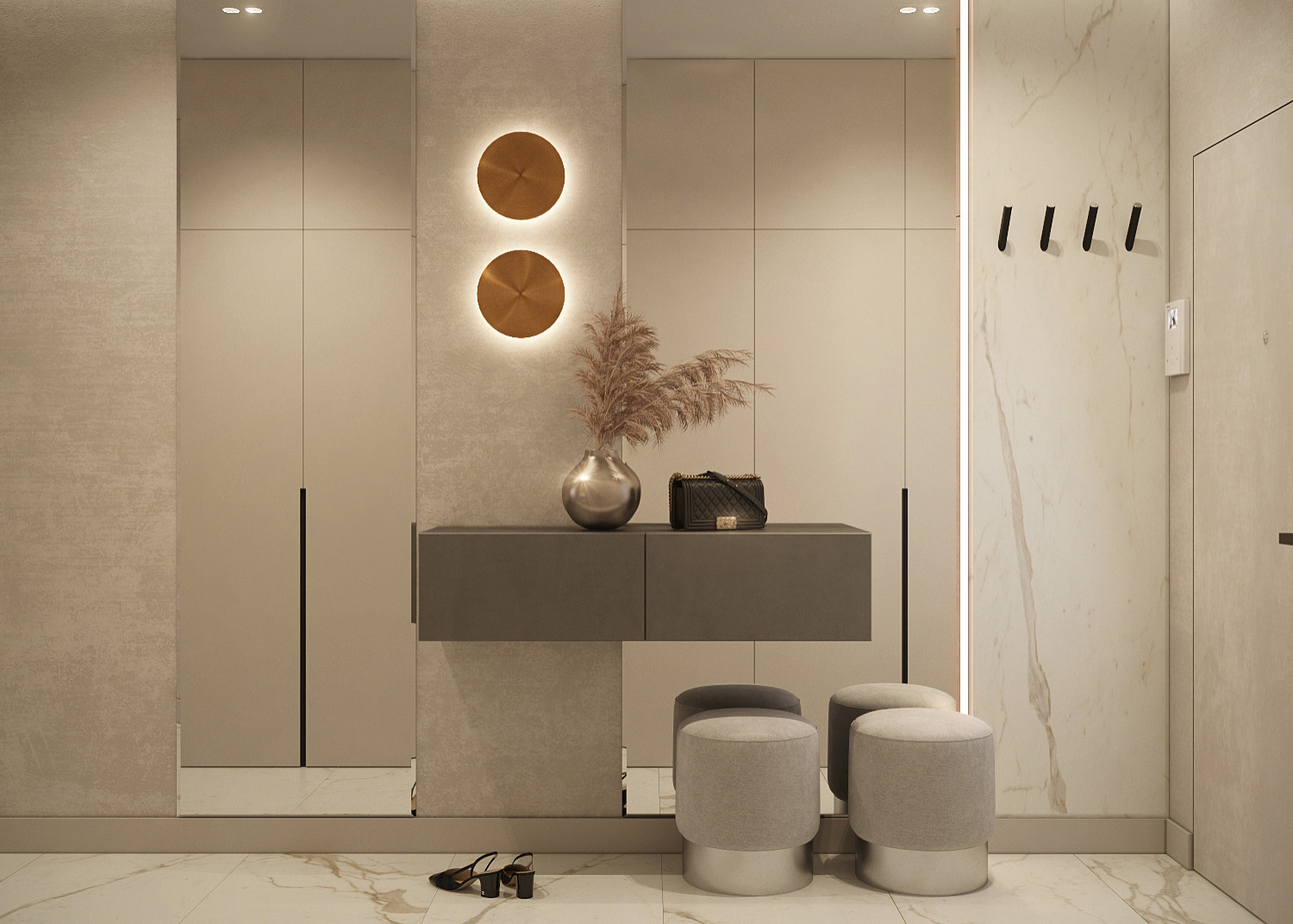 Элегантная современная трехкомнатная квартира