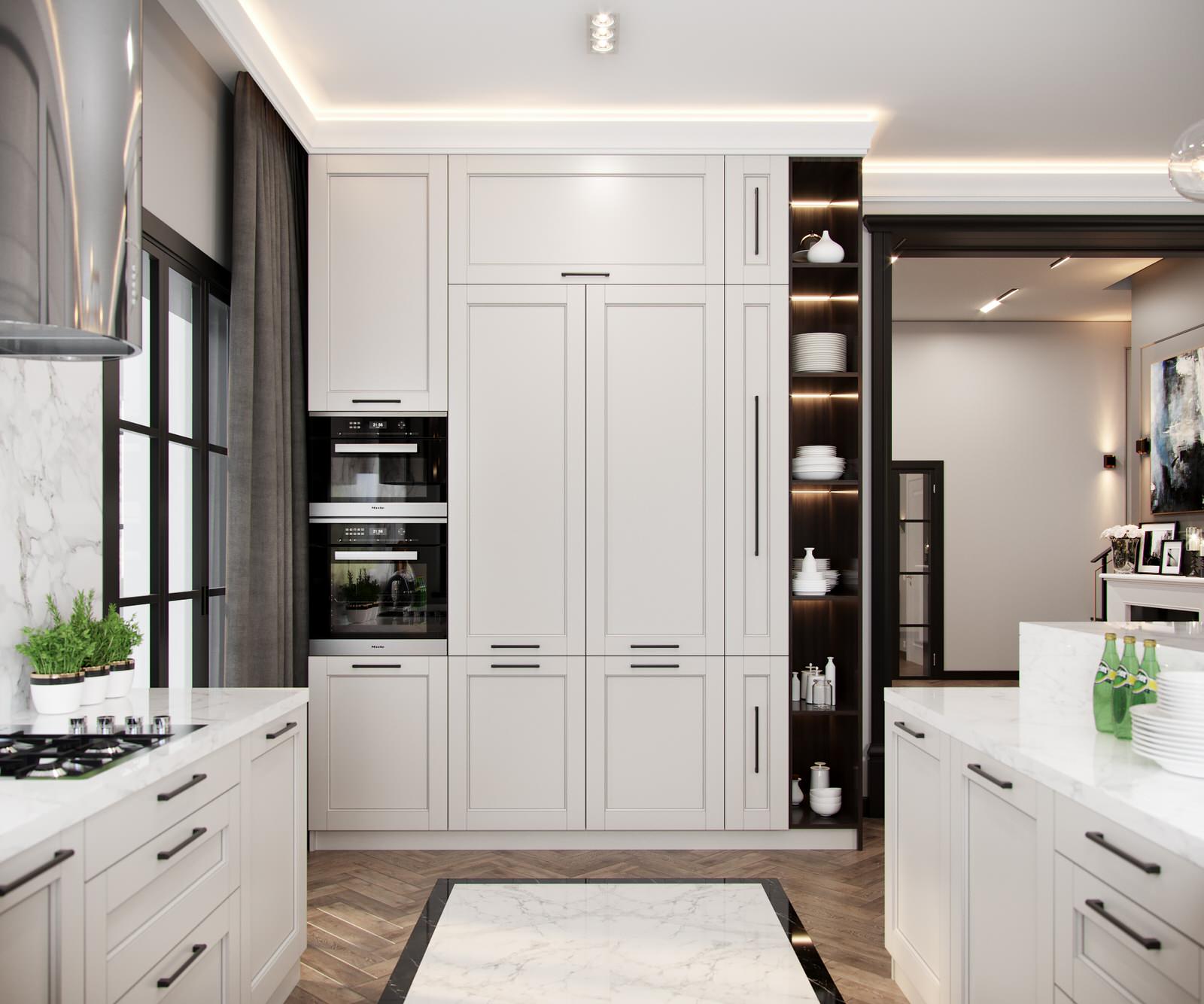 Частный дом в Санкт-Петербурге. Кухня-столовая