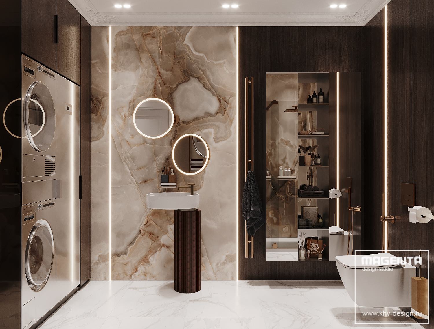 Обложка проекта: Потрясающий гостевой санузел , совмещённый с прачечной зоной