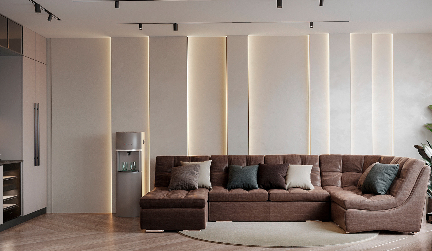 Квартира в современном стиле в древесных тонах