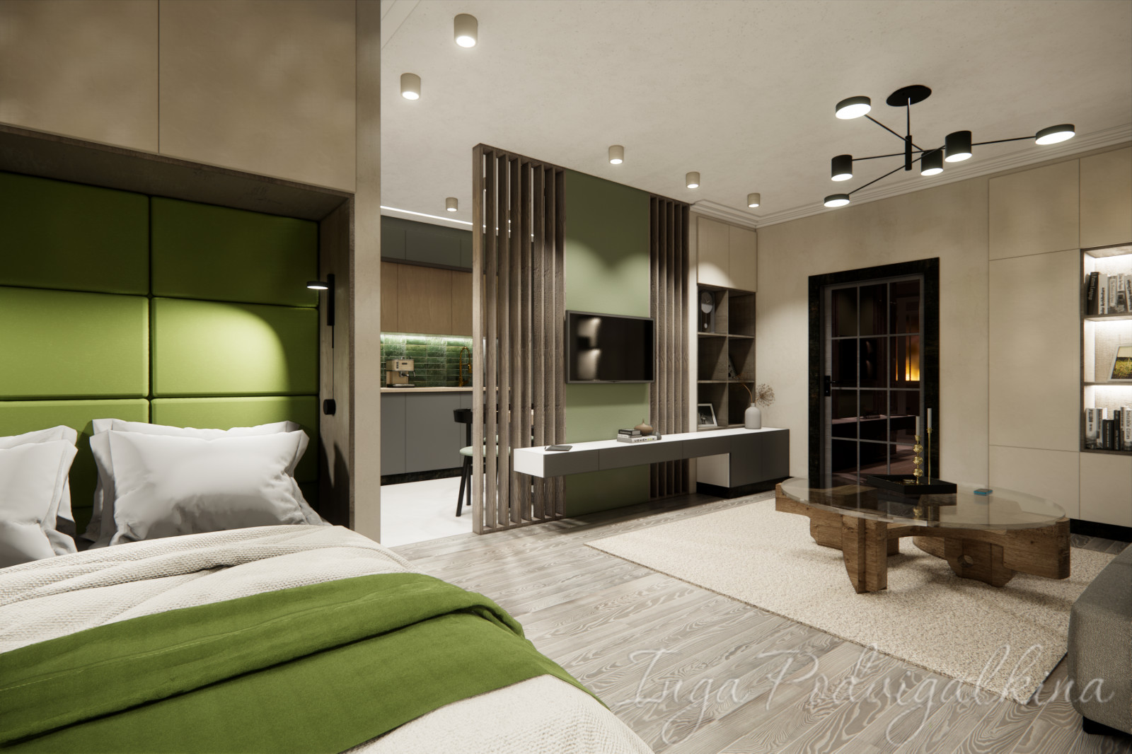 Студия в природных тонах