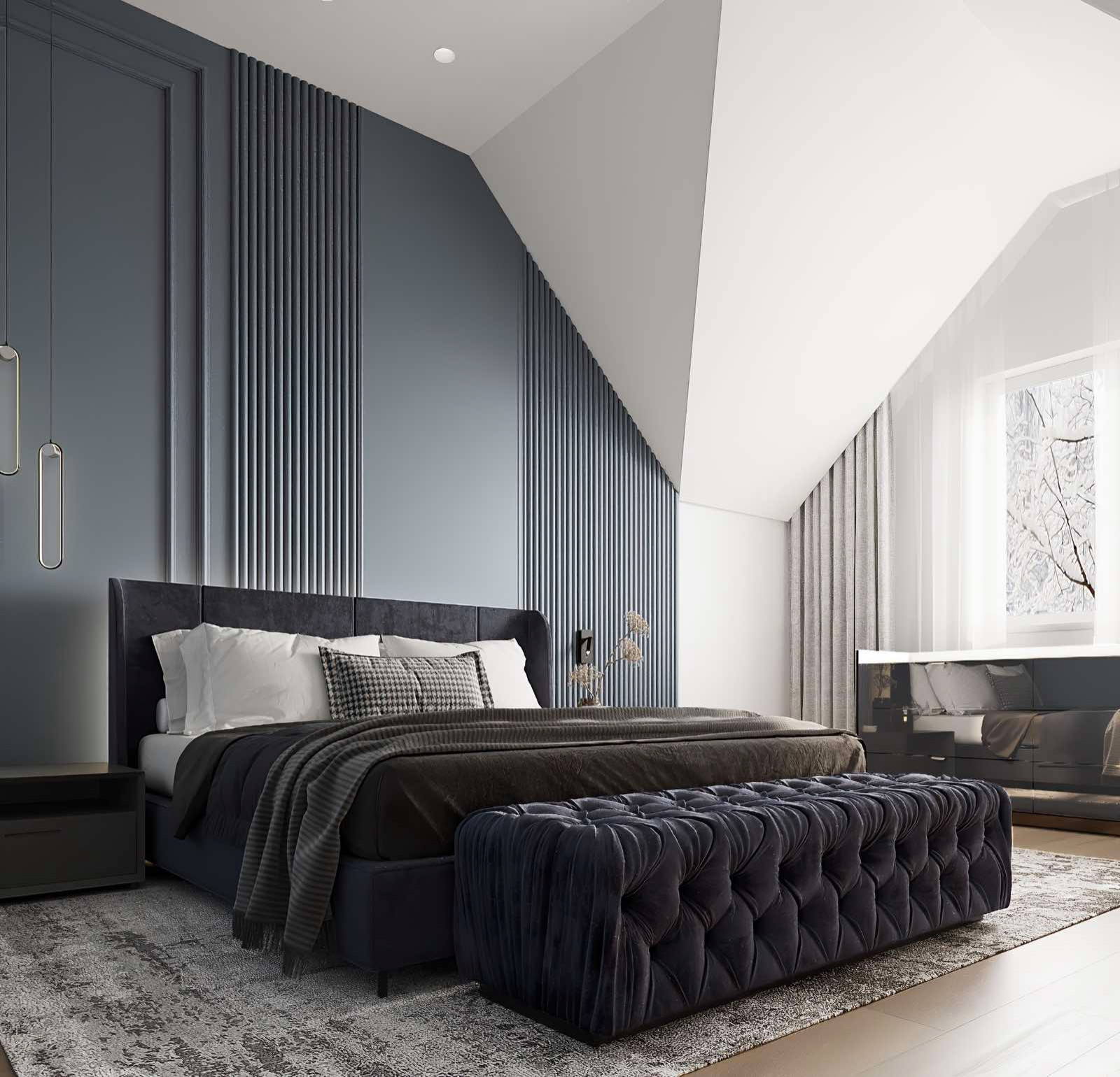 спальня на мансарде