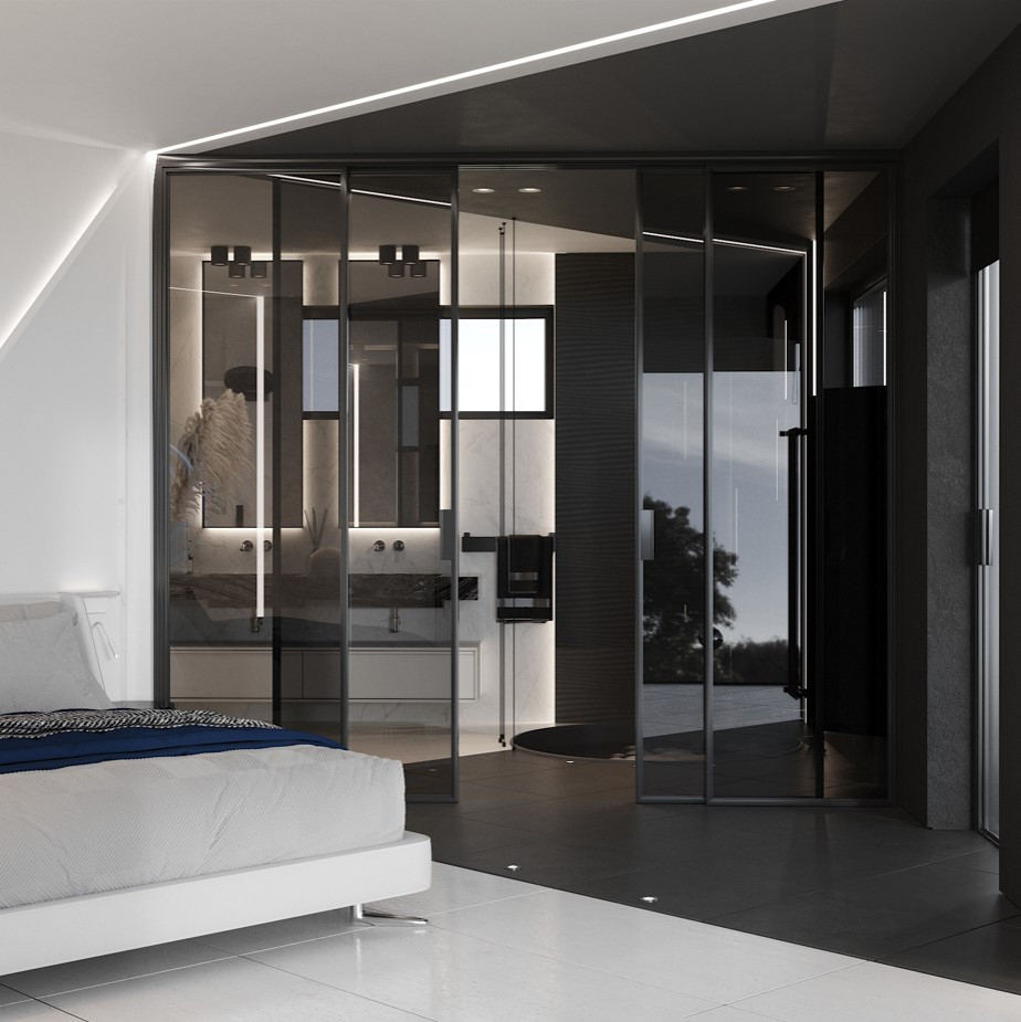 Спальня в минимализме и футуризме