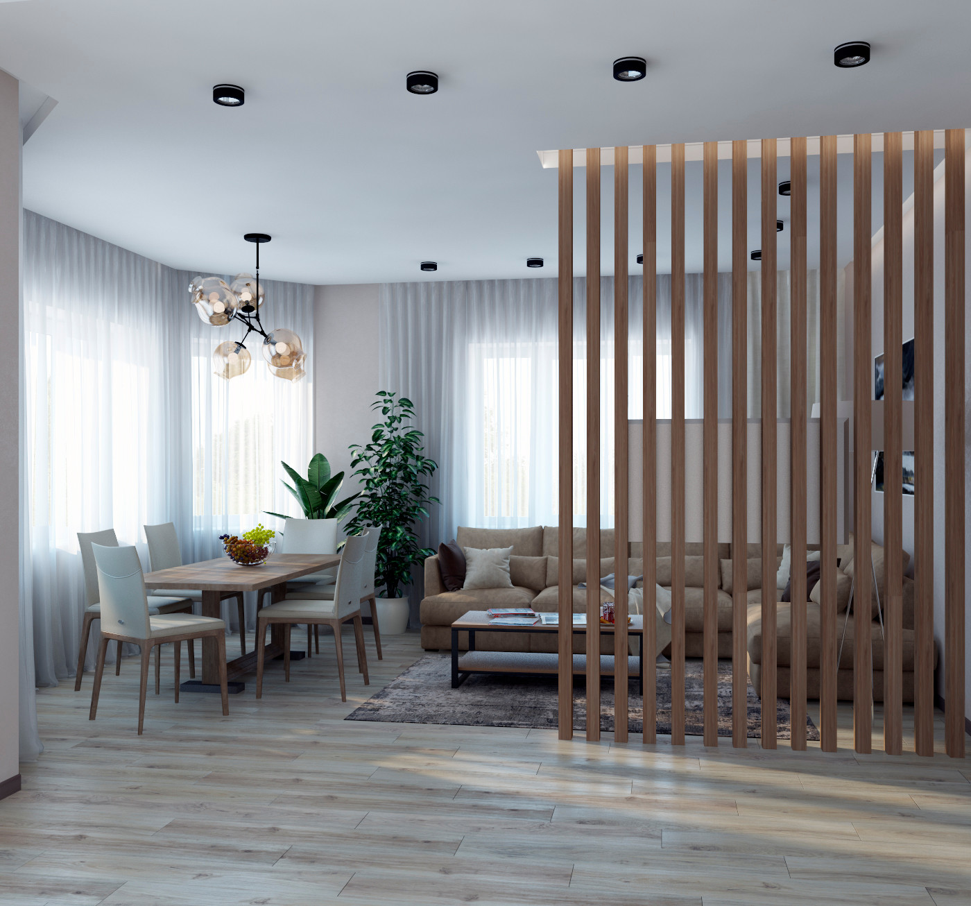 гостиная в большом доме