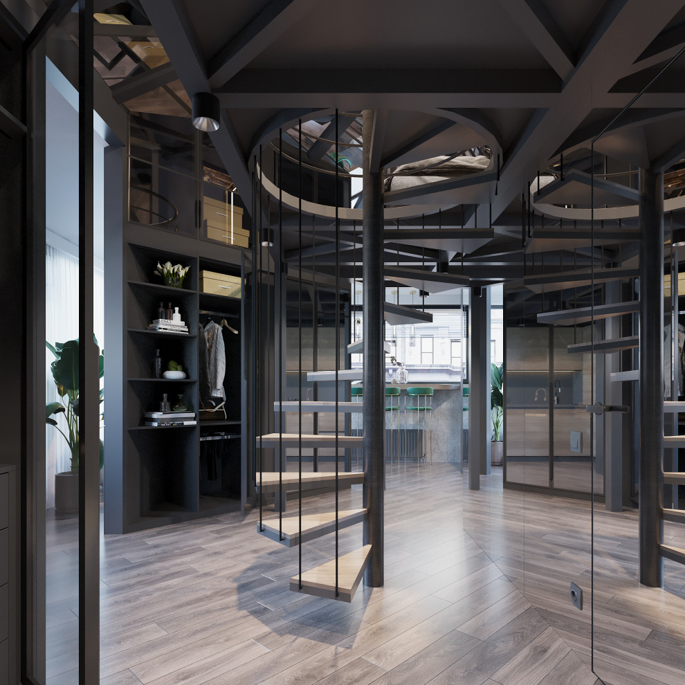 Обложка проекта: Интересная квартира в глубоких темных оттенках