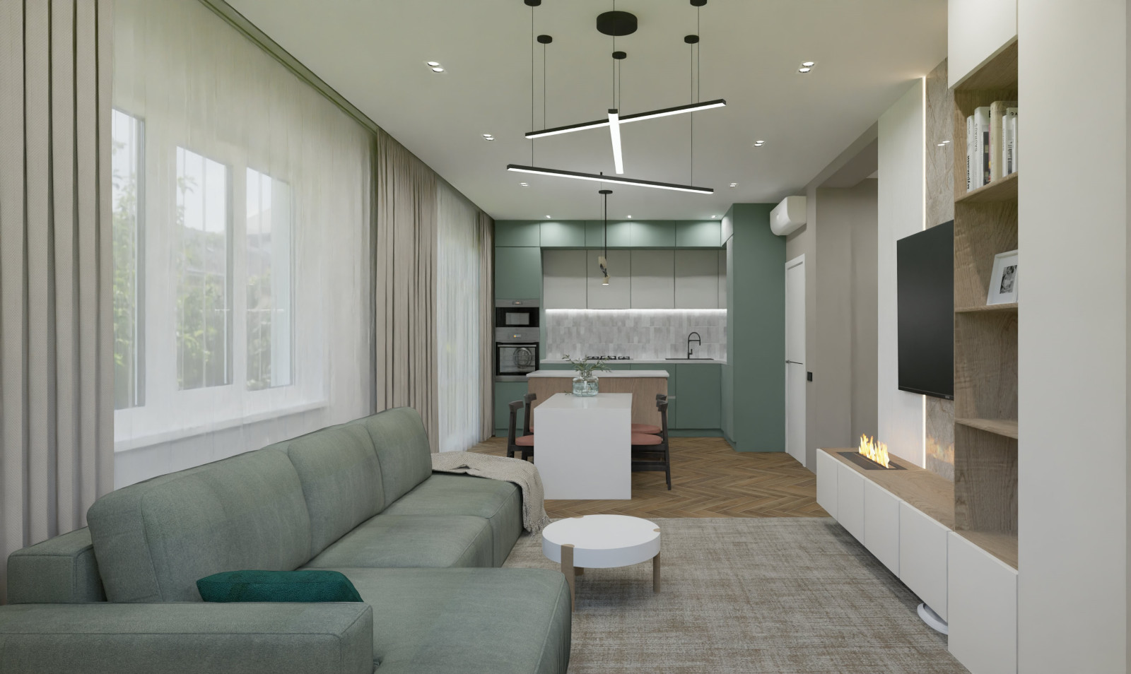 Обложка проекта: Загородный одноэтажный дом в современном стиле