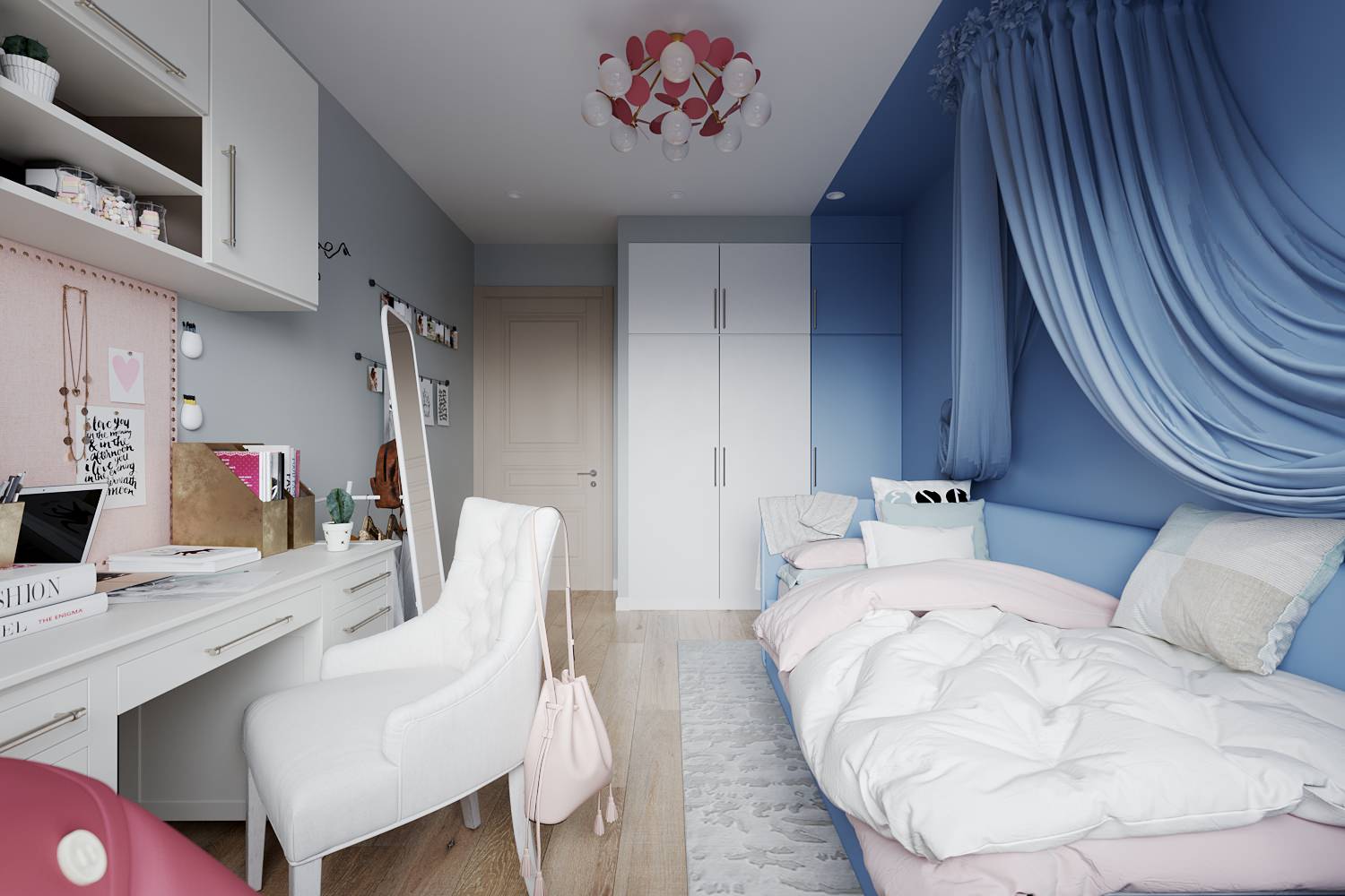 Колоритная квартира для семьи с двумя детьми (девочками)