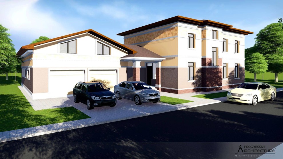 Комфортабельный двухэтажный дом с горажом