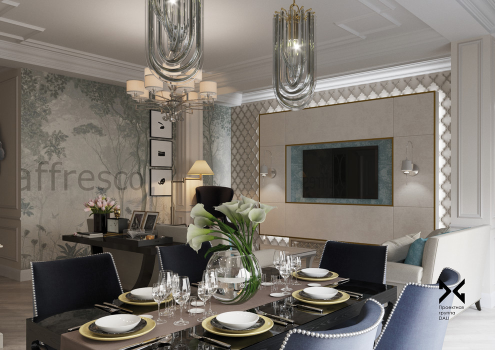 Квартира: "Элегантное спокойствие в неоклассическом стиле".