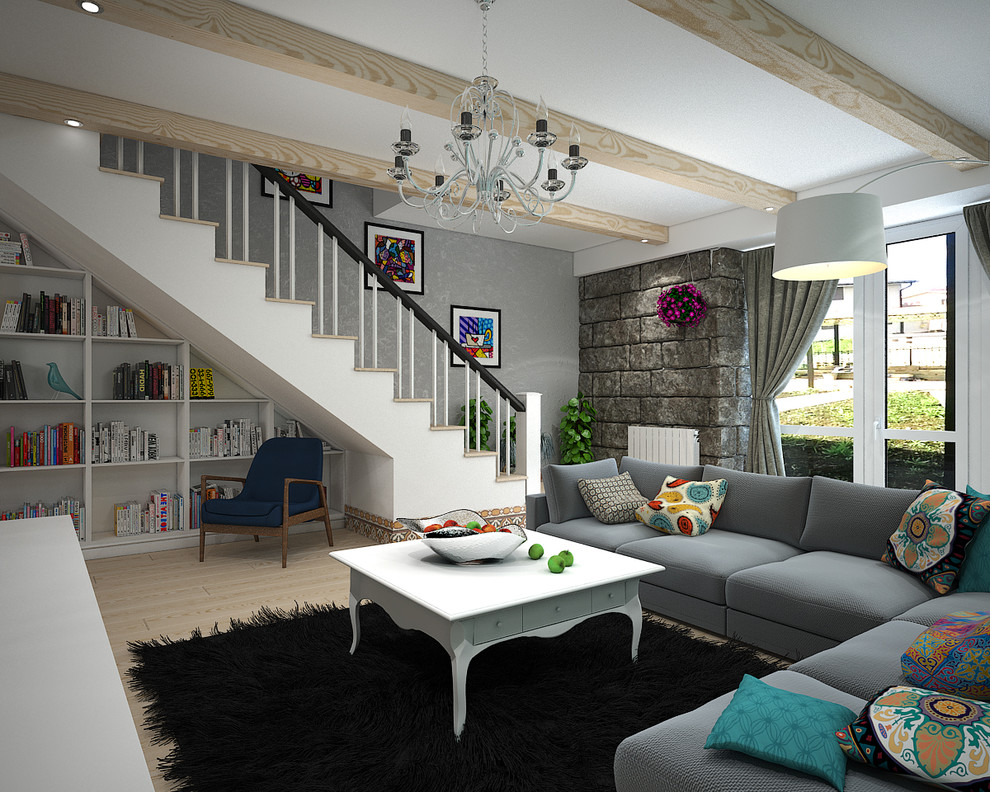 Таунхаус. Общая площадь 120 м2. Стиль Фьюжн.