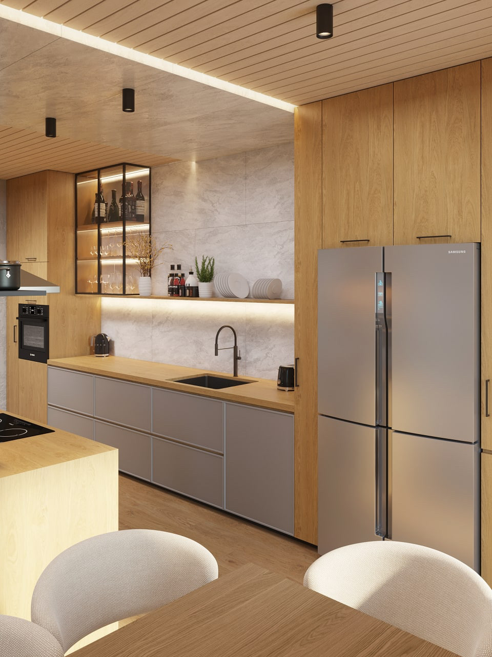 Интерьер таунхауса в стиле минималистичный лофт