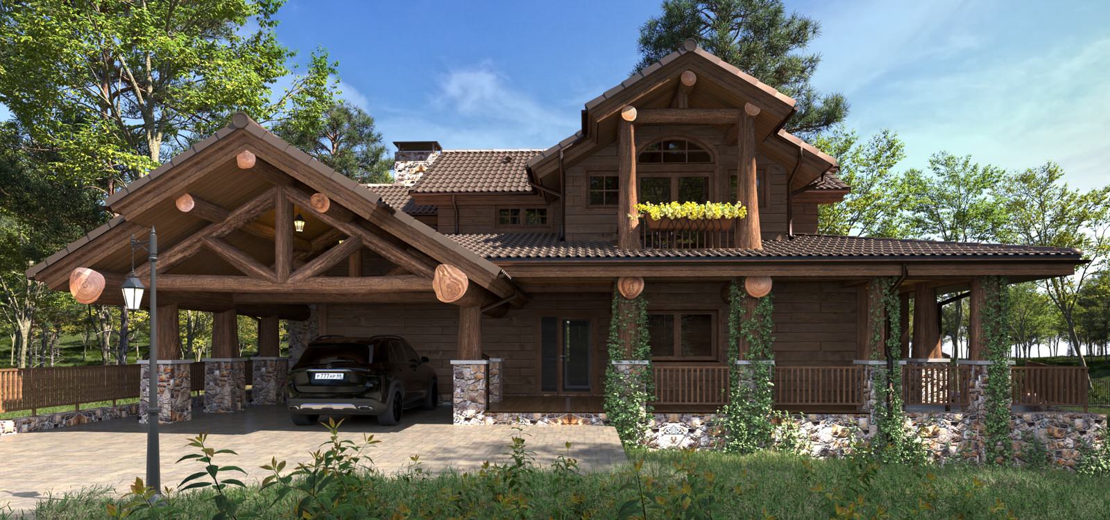 Частный дом в горном Американском стиле