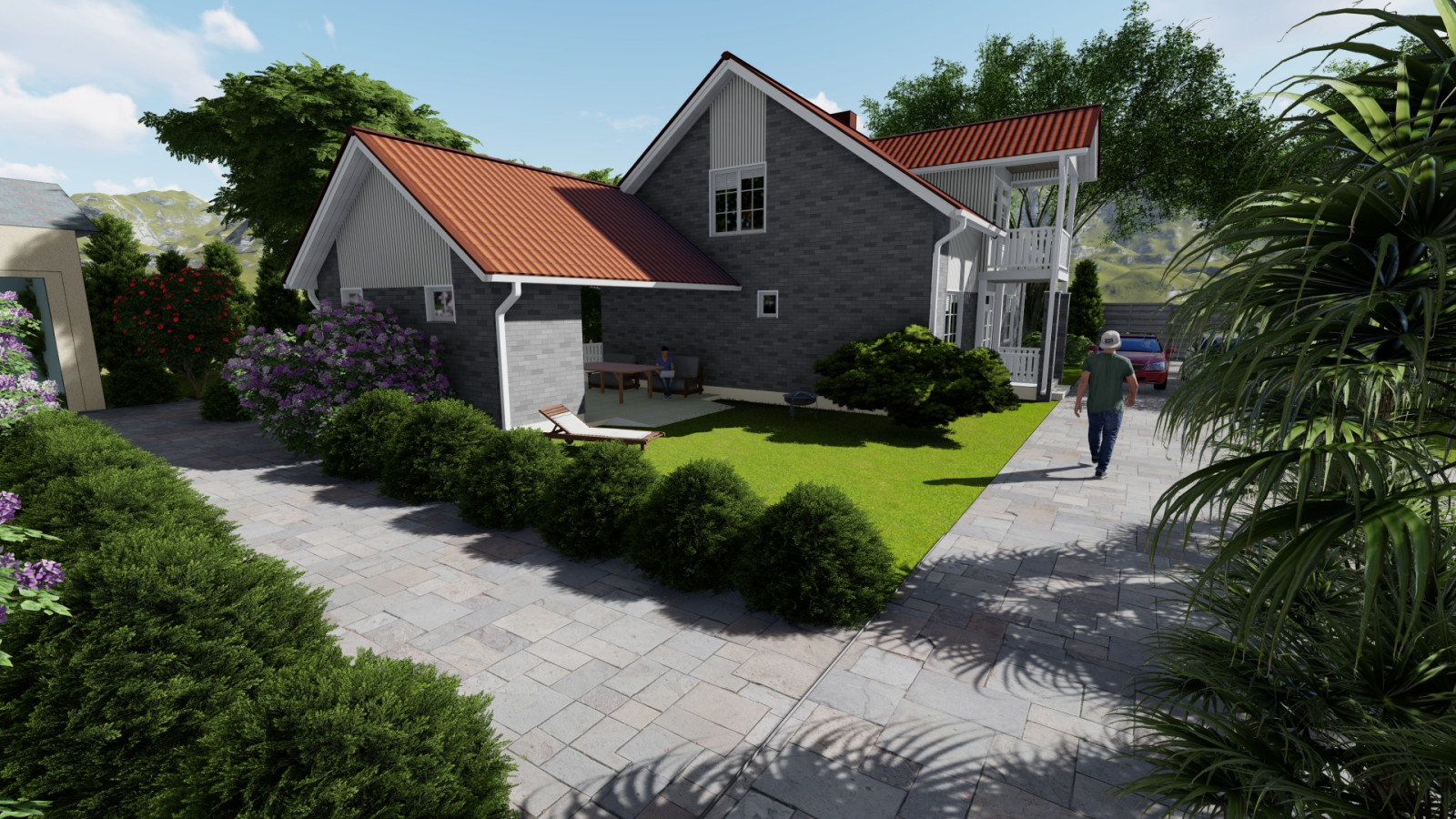 Проект благоустройства и озеленения частного дома