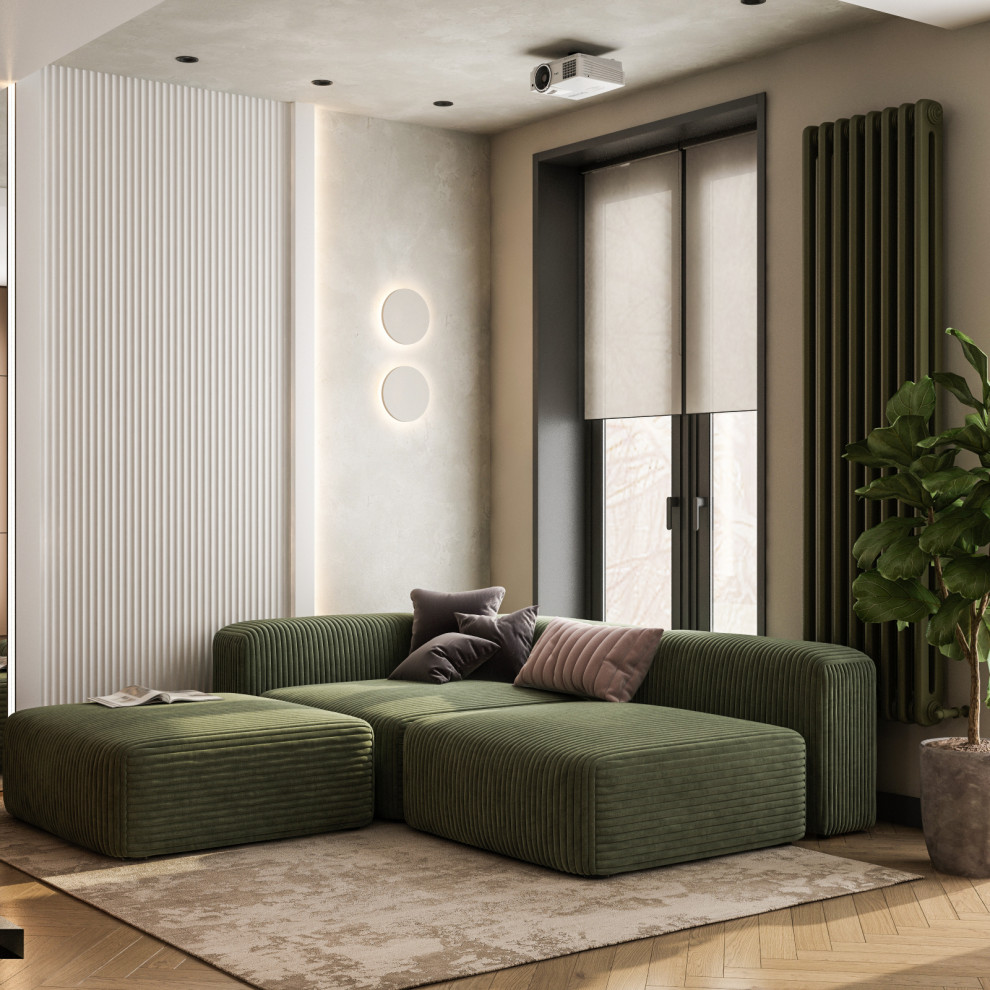 Гостиная и кухня в таунхаусе (Москва)