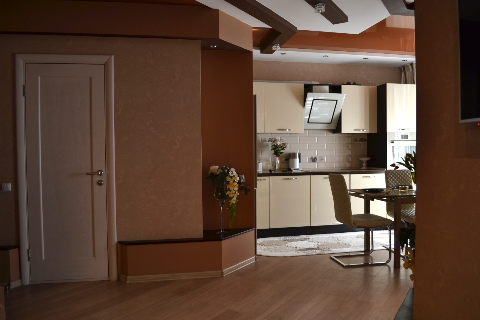 Теплые оттенки - гостиная