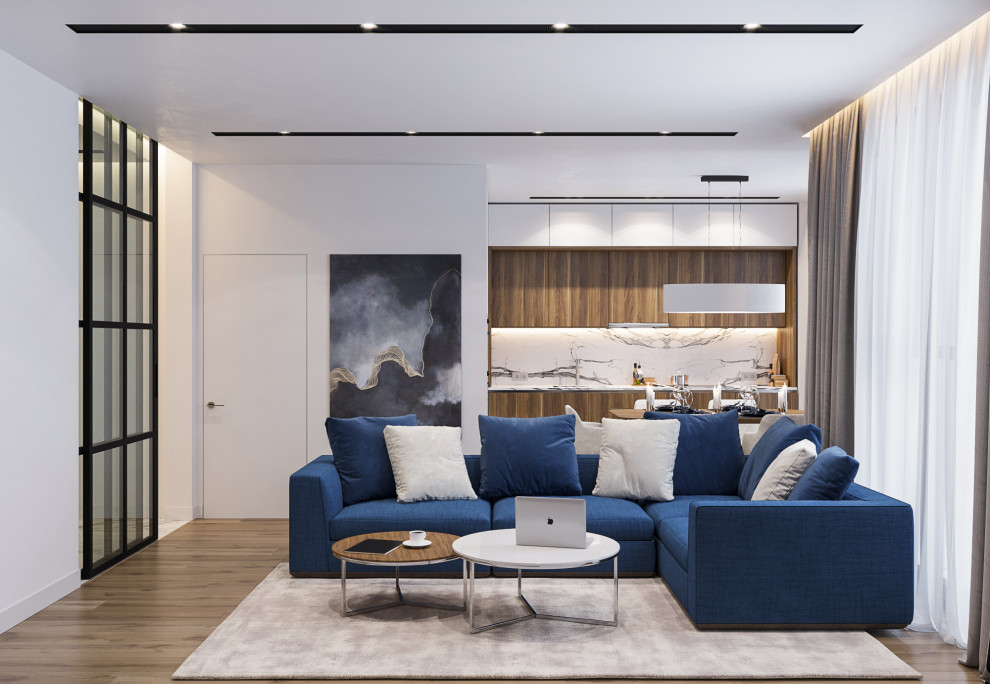 Обложка проекта: Дизайн интерьера двухкомнатной квартиры. ЖК Ясный. Москва