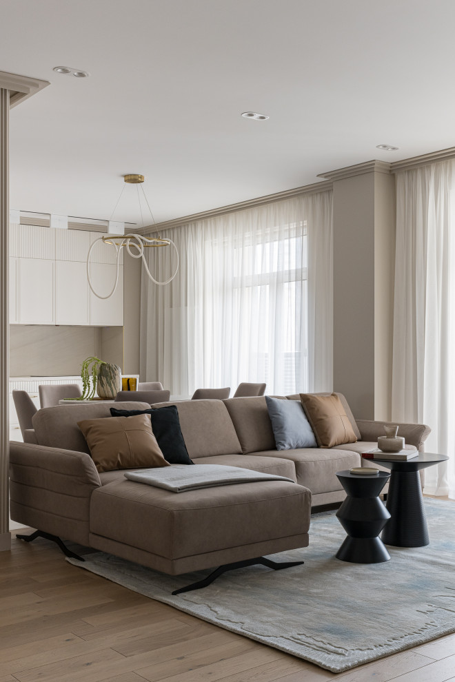 Фото кухни-гостиной в ЖК Ньютон