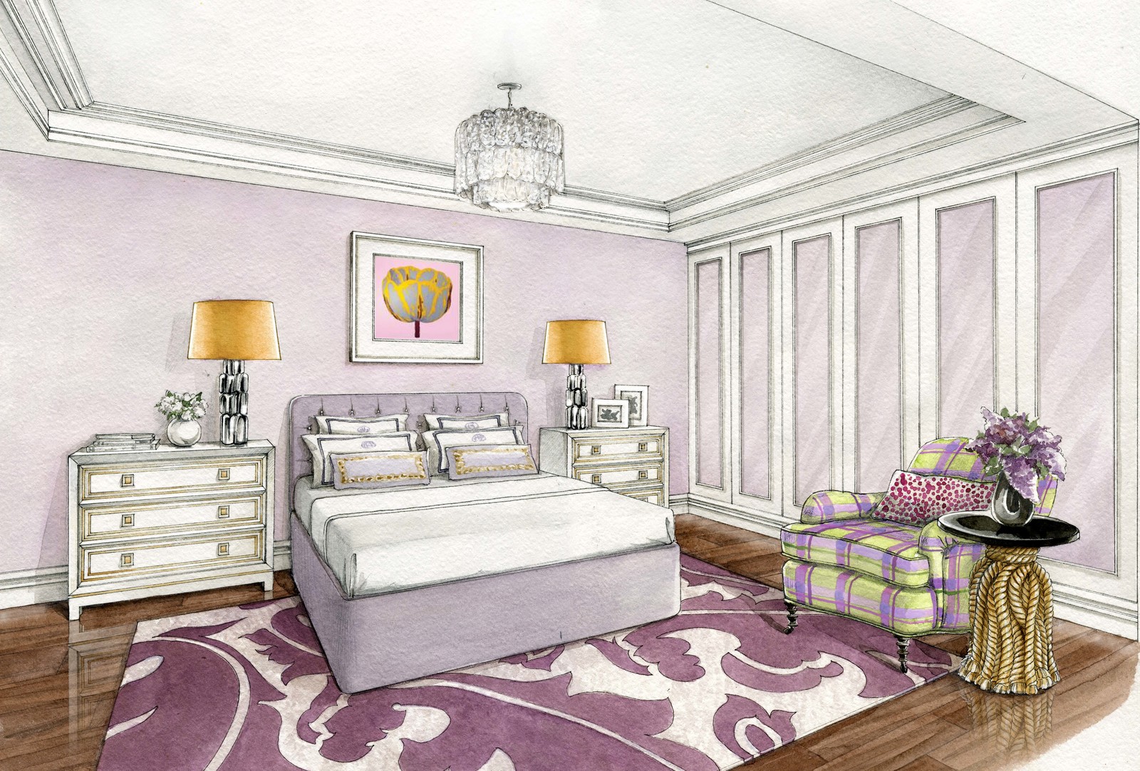 Эскизный проект для дизайн студии "AK INTERIORS"