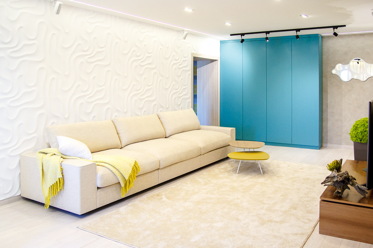 Гостиная. Реализация. Квартира для молодых и успешных