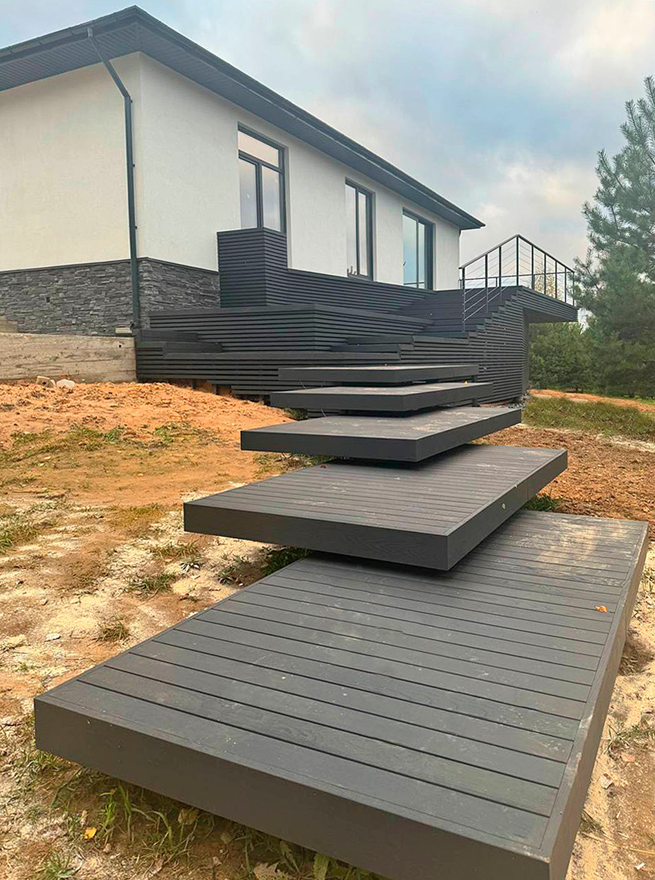 Проект пристройки террасы в современном стиле