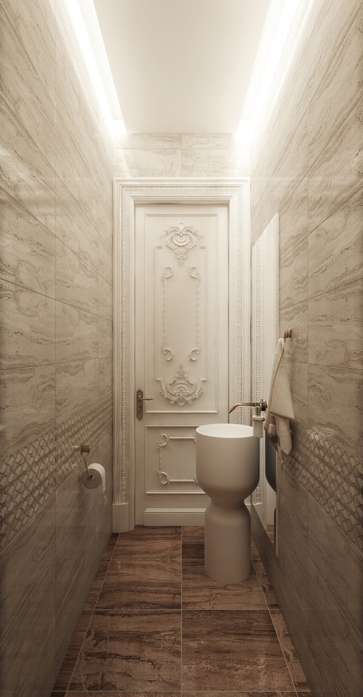 Сталинка на Ломоносовском. Дизайн санузла в парижском стиле