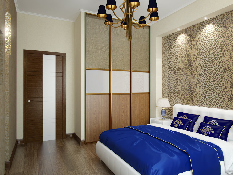 3D визуализация | Квартира в кремовых тонах с яркими акцентами