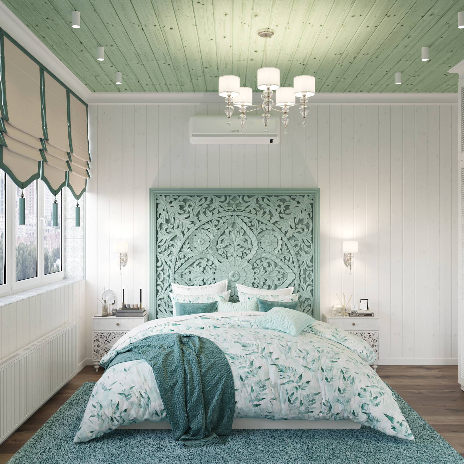 Дизайн спальни и балкона