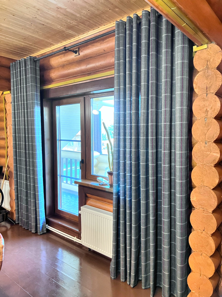 Обложка проекта: Дом из оцилидрованного бруса в Подмосковье