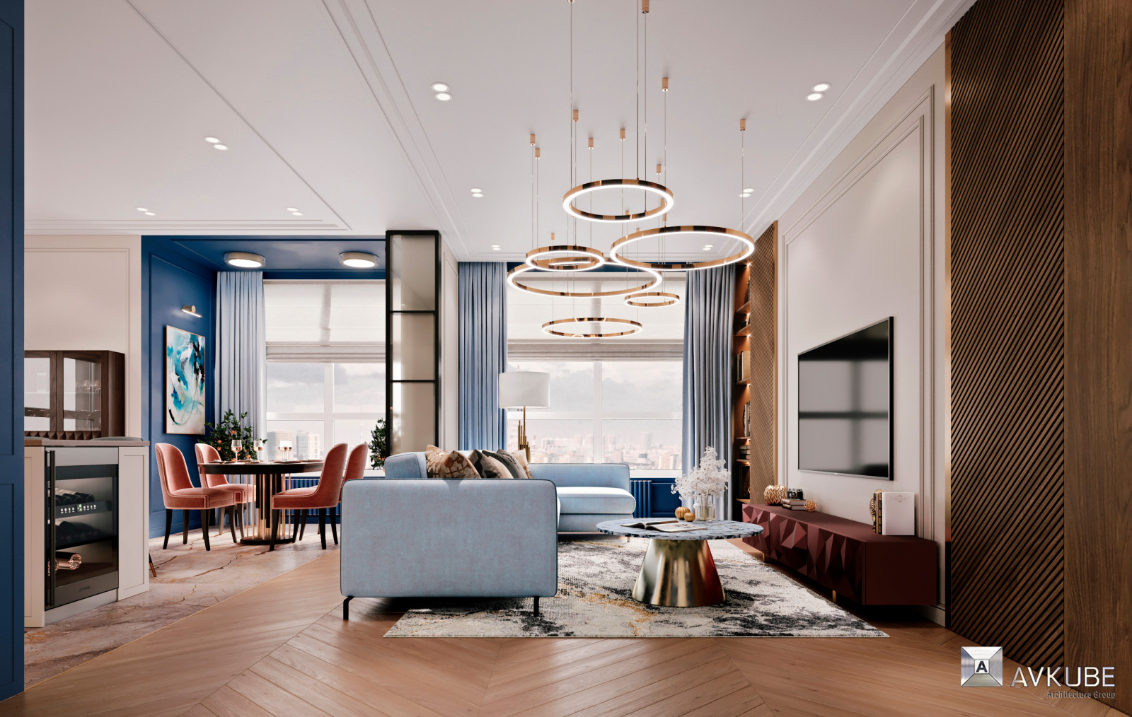 Обложка проекта: КВАРТИРА В СОВРЕМЕННОМ СТИЛЕ С ЭЛЕМЕНТАМИ КЛАССИКИ В ЖК CITY PARK