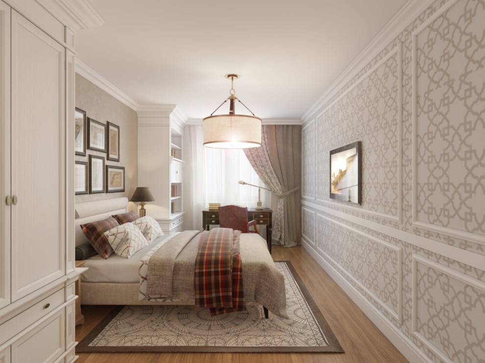 Квартира в легкой классике с романтичными декоративными деталями