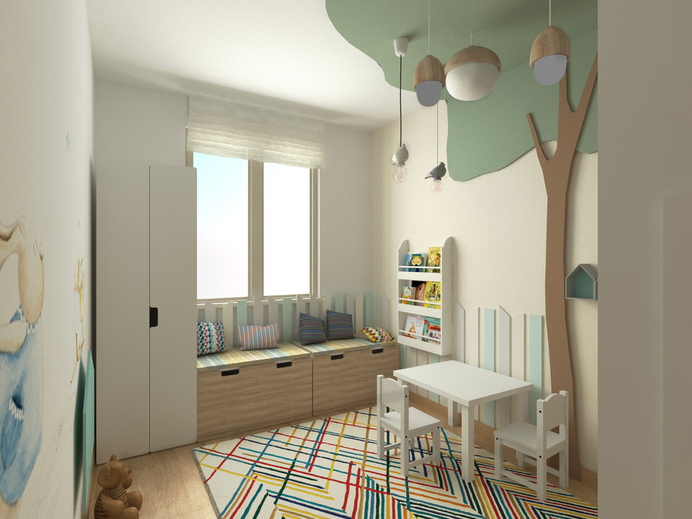 Детская для двух малышей с готовым деревом