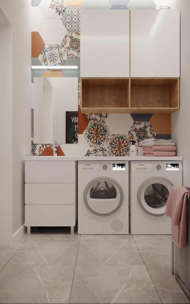 Санузел. Дизайн-проект коттеджа в Московской области