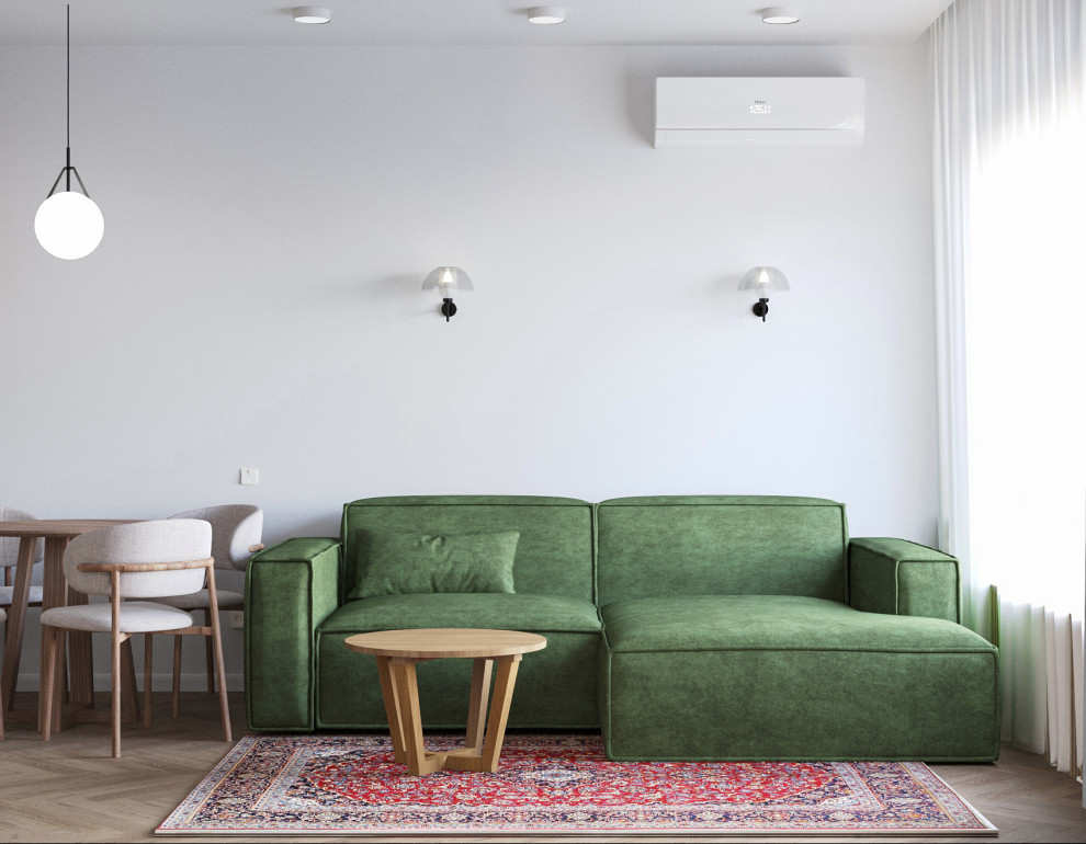 Яркие акценты и универсальная детская: интерьер для молодой семьи с дочкой