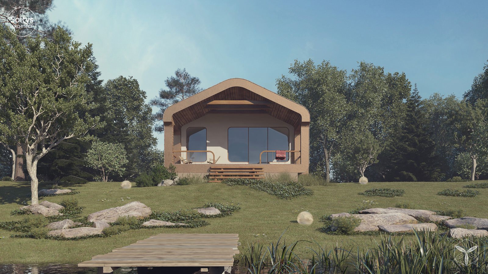 Фасад с террасой