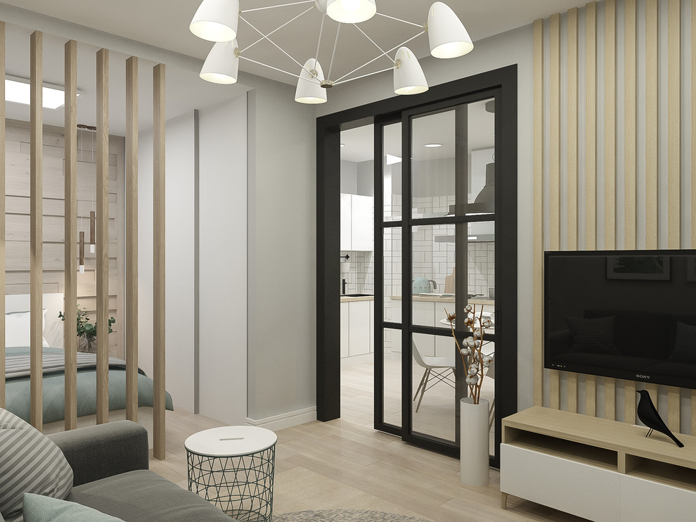 Однокомнатная квартира " Мятная скандинавия" 45 м2