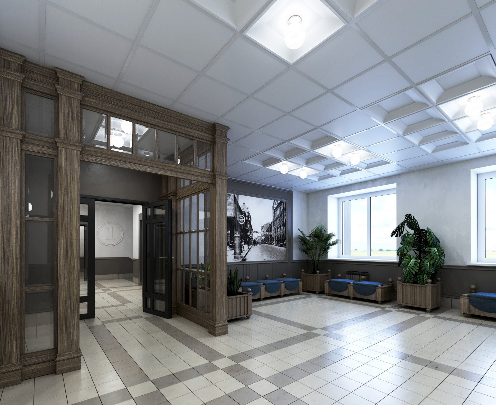 Интерьеры МОП, ЖК "БУЛГАКОВ", СК "СТРИЖИ"