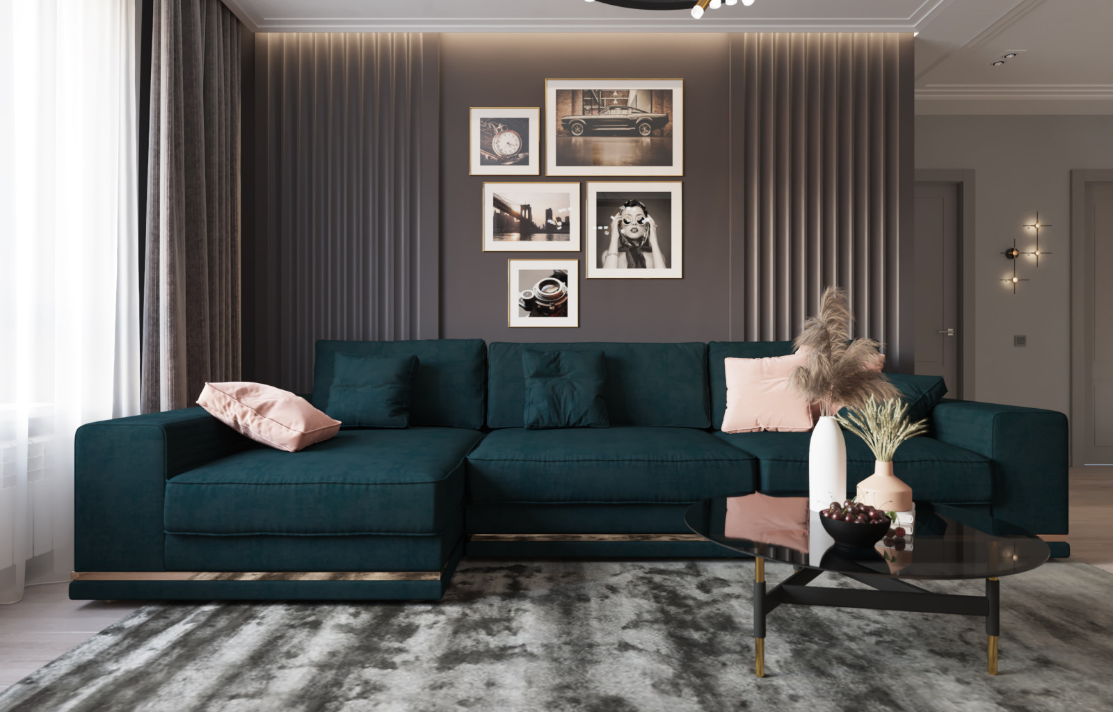 Дизайн интерьера квартиры. 168 кв.м. Soft contrasts.