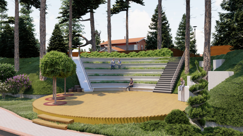 Концепция благоустройства берега коттеджного поселка