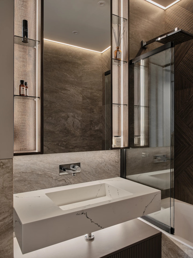 Реализация дизайна-проекта ванной ЖК " Дом на  Дачной "