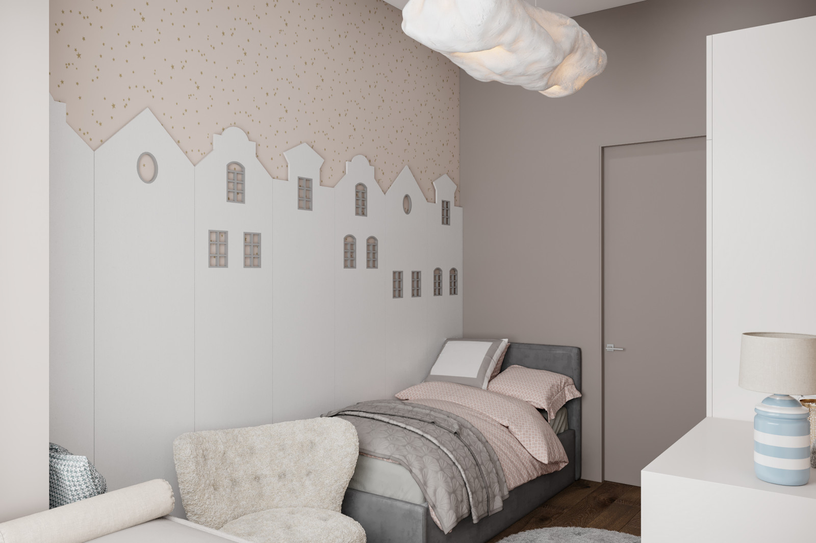 Квартира 132 кв.м. в современном стиле в ЖК "Ботанический сад LIFE".