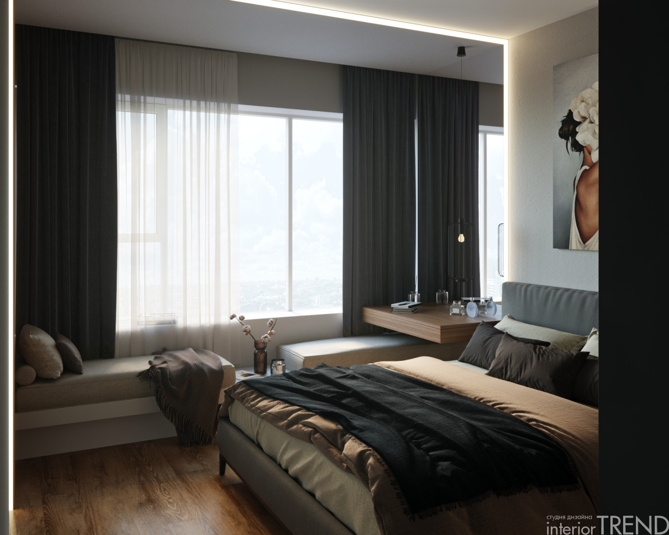 Дизайн интерьера квартиры в ЖК Клевер парк